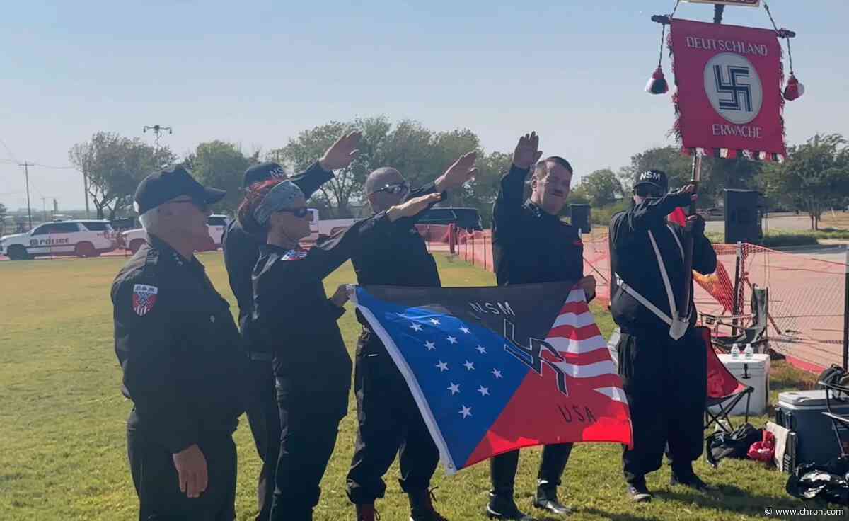 Neo-Nazi group gathers in Texas to protest Karmelo Anthony sentencing