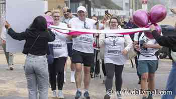 BBC racing commentator John Hunt and daughter Amy complete 120-mile walk in memory of family murdered by crossbow killer
