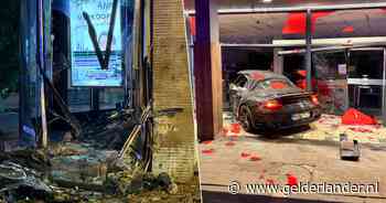 Porsche knalt Belgische supermarkt binnen: man vlucht en laat vrouw die hij net leerde kennen gewond achter