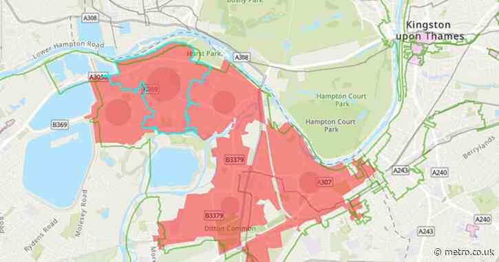Map shows where thousands have been left without water across south London and Surrey