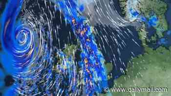 'Weather bomb' warning as UK faces torrential rain and strong winds with threat of first named storm of the season - after temperatures hit 27C tomorrow