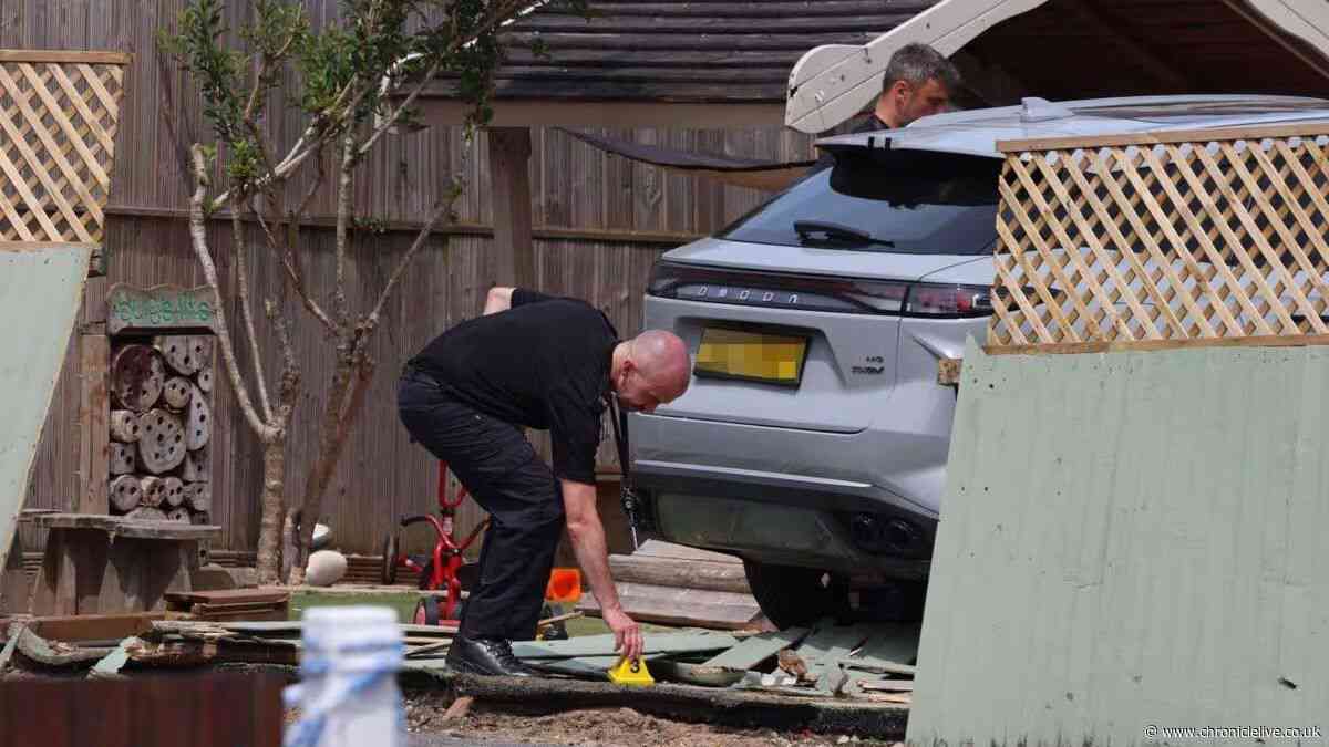 Little boy, 2, trapped against wall after woman crashes car into nursery playground