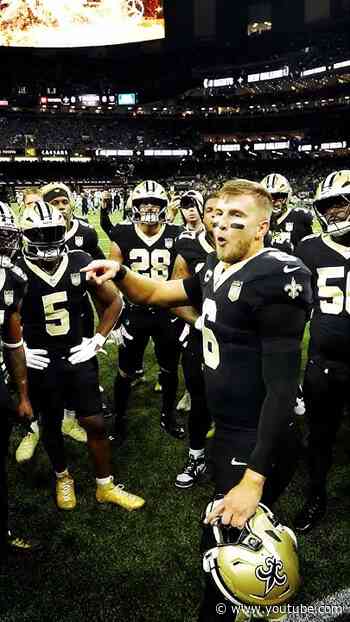 Tyler Shough leads Saints Pregame Huddle vs. Raiders