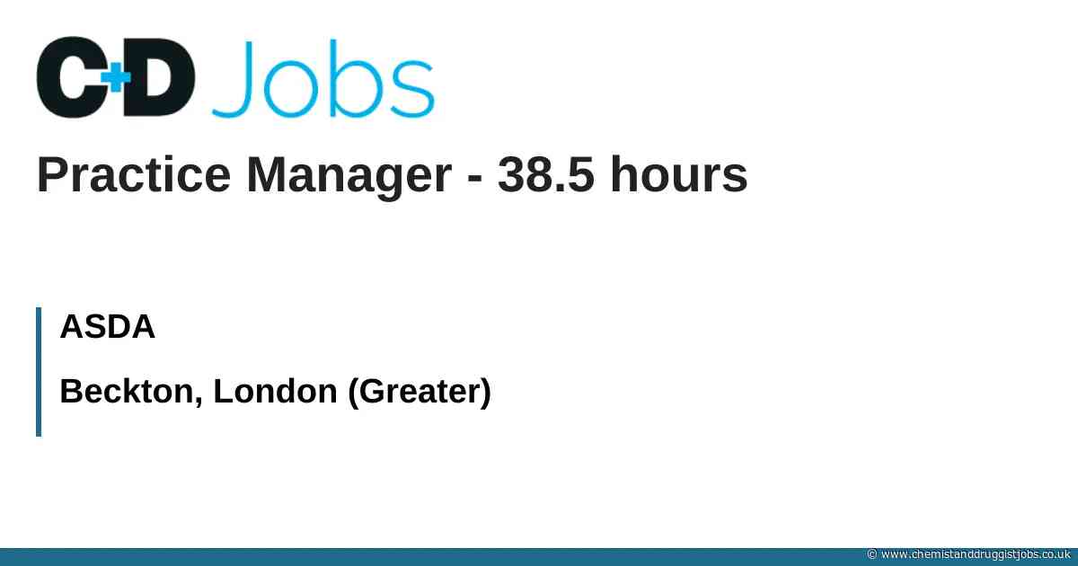 ASDA: Practice Manager - 38.5 hours