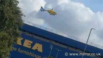 Armed police rush to IKEA in Tameside as air ambulance is scrambled