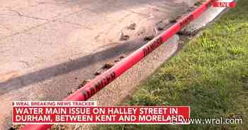 Burst pipe in Durham sends water flowing down neighborhood street