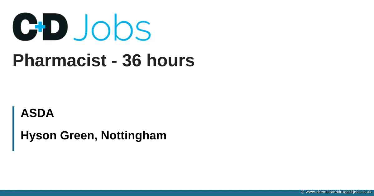 ASDA: Pharmacist - 36 hours