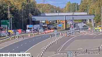 A19 crash LIVE: Road closed southbound after collision near Tyne Tunnel
