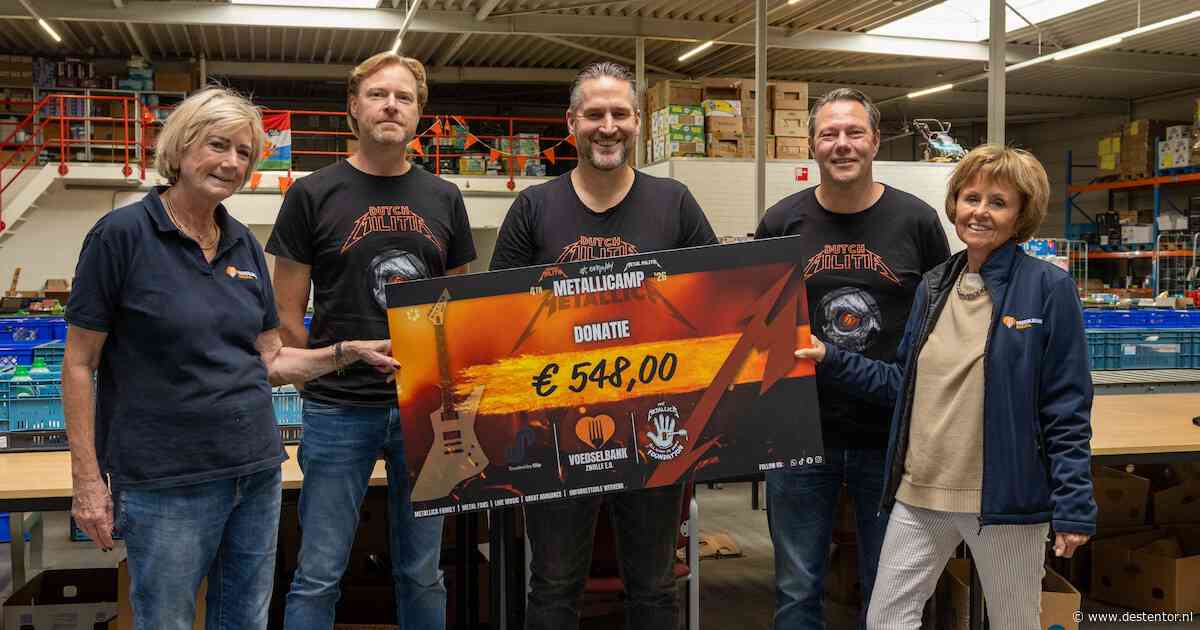 Nederlandse Metallica-fanclub maakt Voedselbank Zwolle blij met cheque
