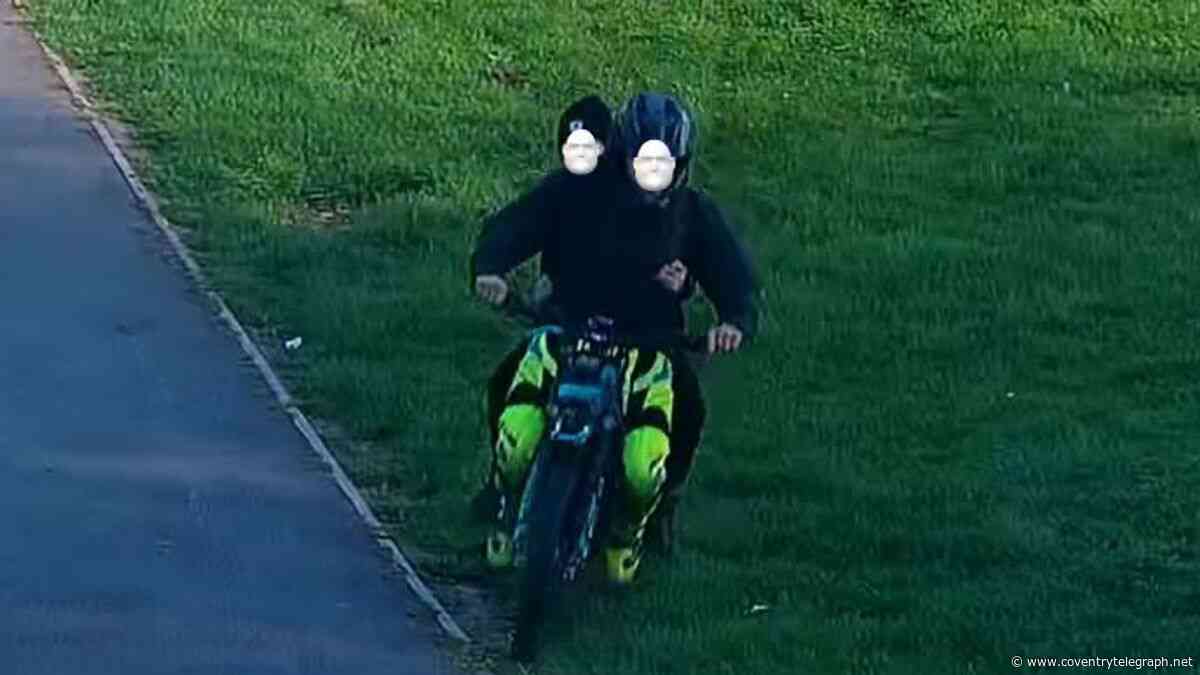 Yobs on bikes damage Warwickshire football pitches as police reveal image