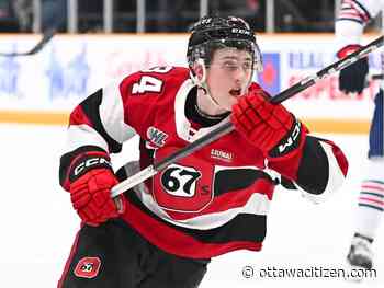 How did Filip Ekberg provide bright light for Ottawa 67's in one of team's darkest defeats?