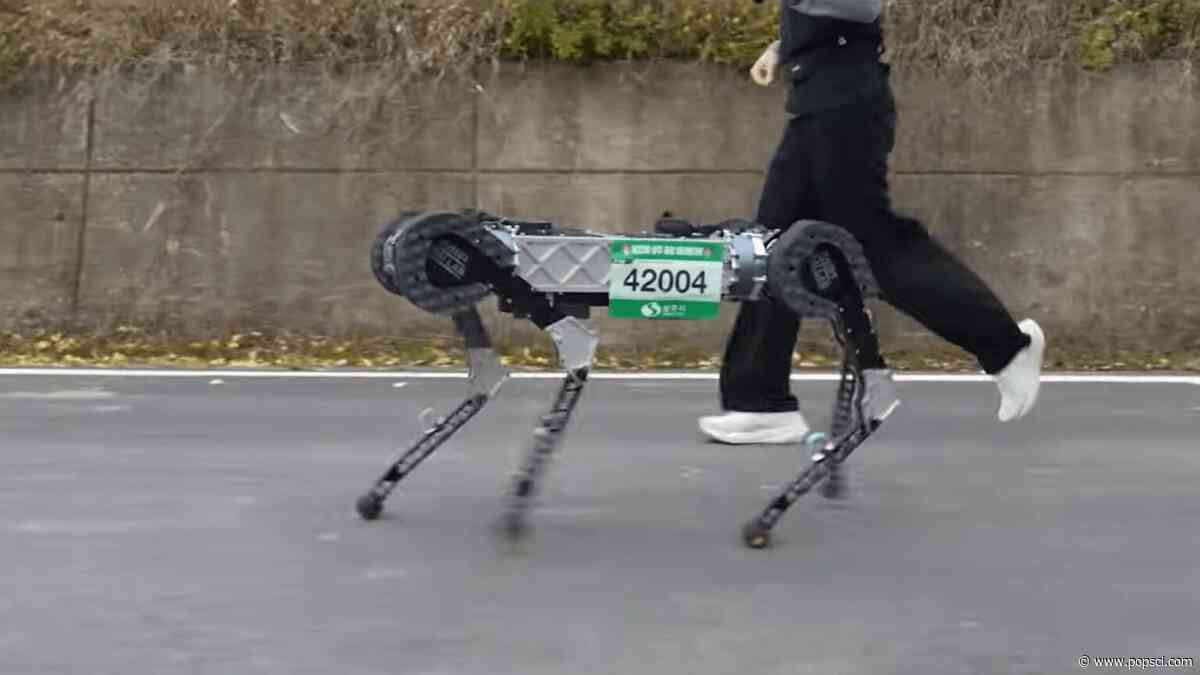 Robot dog runs a marathon faster than the average human, all on a single charge