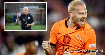 Thuis voor de tv ziet de familie Meerdink hoe Mexx zijn eerste goals voor Oranje maakt: ‘Een bijzondere avond’