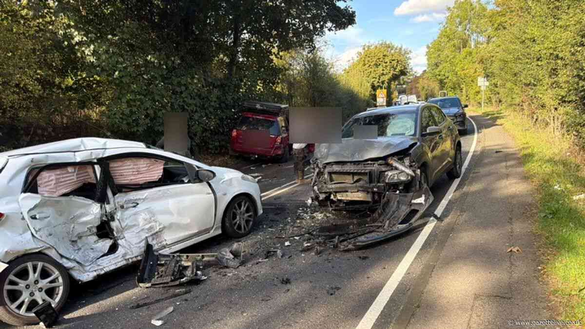 Leven Bank Road blocked following three-car collision hours after driver fled scene of bridge crash