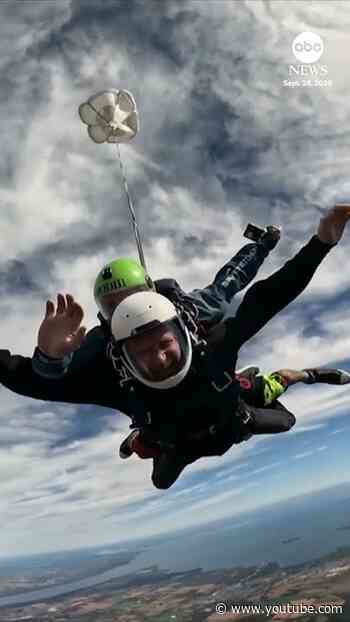Prince Harry skydives in Canada to raise money for veterans