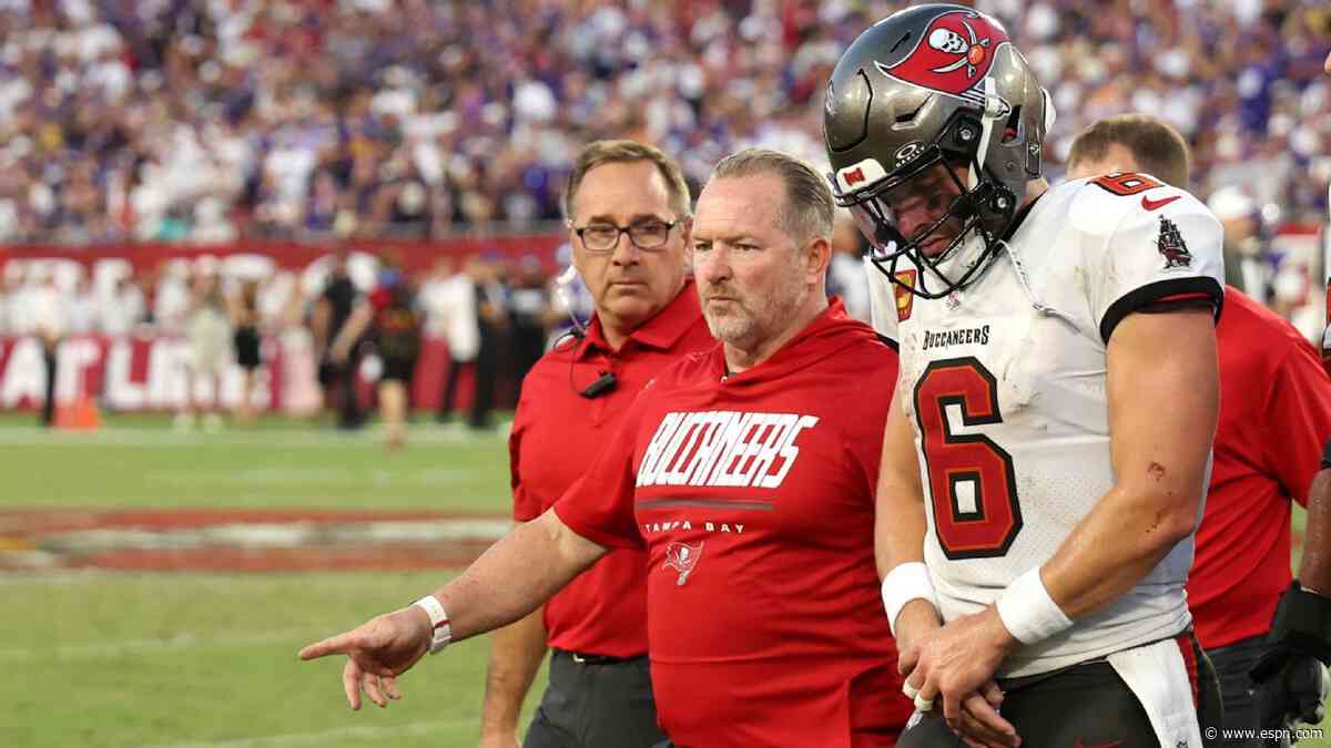 Bucs say QB Mayfield out at least three weeks with dislocated thumb