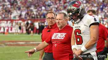 Bucs say QB Mayfield out at least three weeks with dislocated thumb