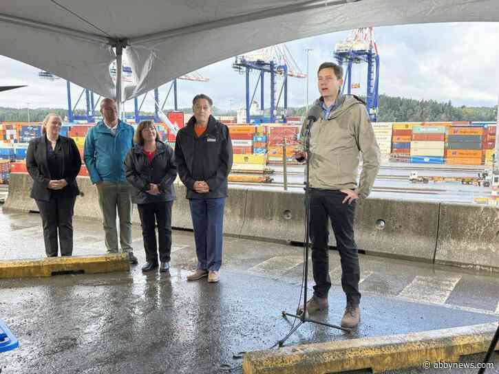 Eby promises to double critical minerals exports during campaign stop at Prince Rupert port
