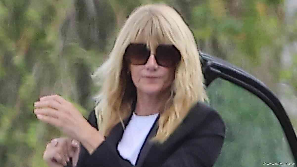 Kaia Gerber is visited by Palm Royale co-star Laura Dern again as Oscar-winner remains unwavering in her support after Presley's death at 27
