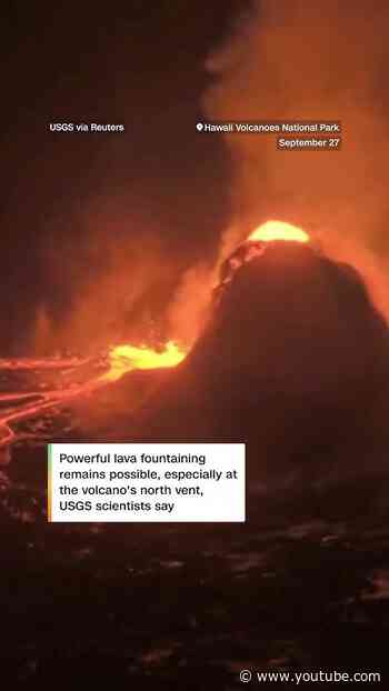 Streams of lava light up Kilauea after dark