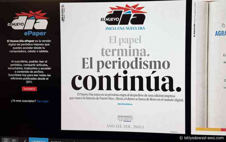Diario El Nuevo Día publicó su última edición en papel para pasarse al mundo digital