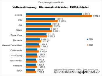 Dies waren 2025 die umsatzstärksten Krankenvollversicherer
