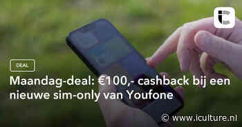 Maandag-deal: €100,- cashback bij een nieuwe sim-only van Youfone