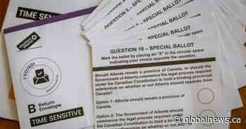 About 658K mail-in ballots requested for Alberta referendum, half the workers hired
