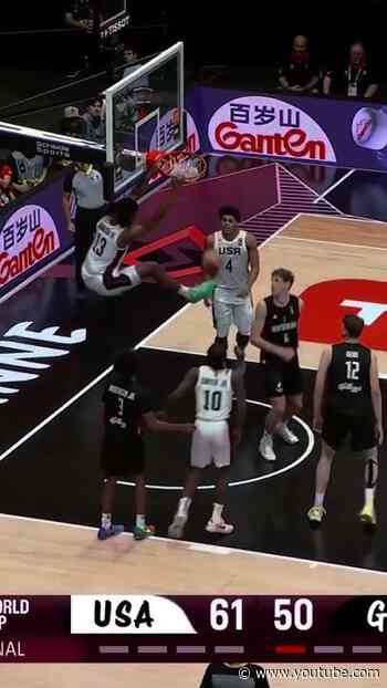 Morez Johnson Jr. is gonna be SCARY in the NBA 😳 #FIBAU19