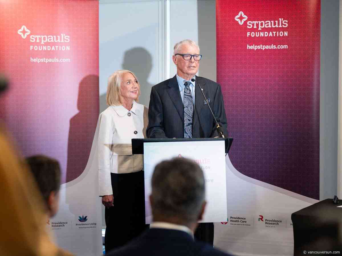 B.C. couple gives $10 million gift for digestive health centre at St. Paul's Hospital