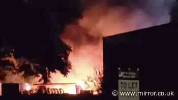 Thatcham fire - live: Explosions as huge blaze erupts at industrial estate with trains cancelled