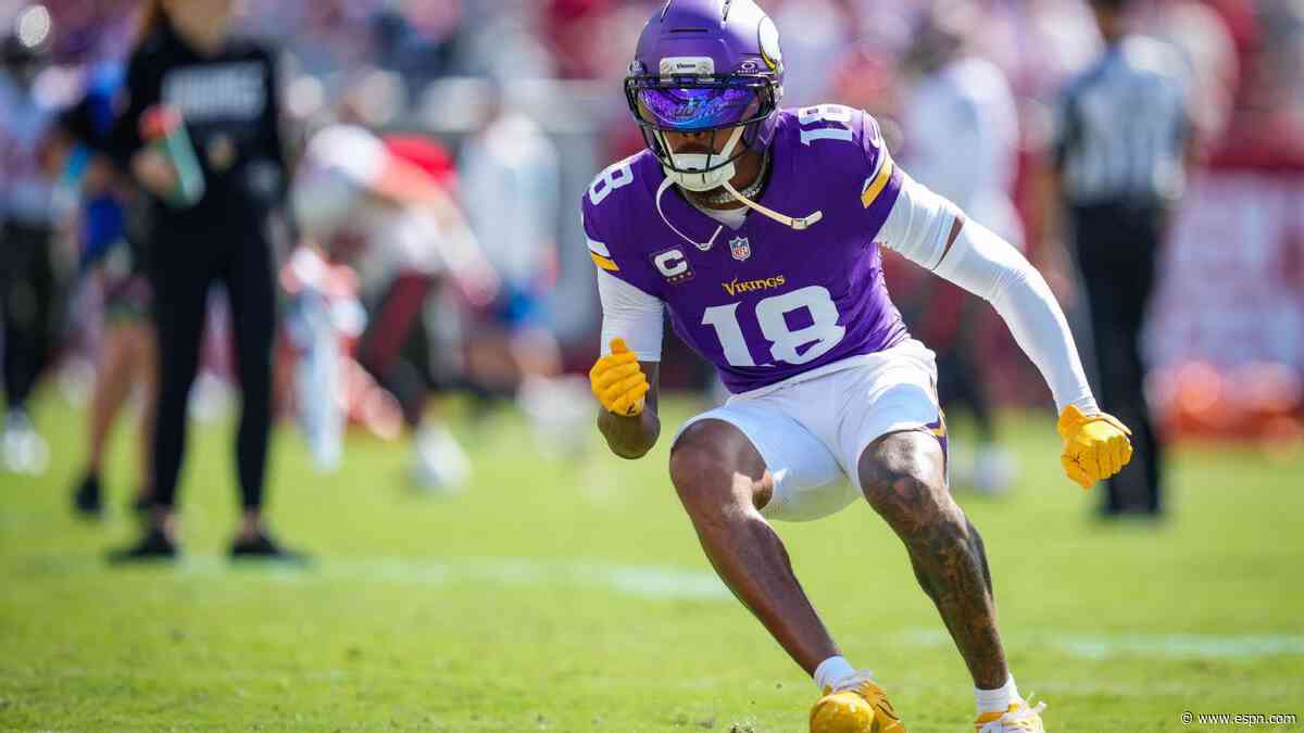 Vikings WR Jefferson avoids serious injury, could play this week
