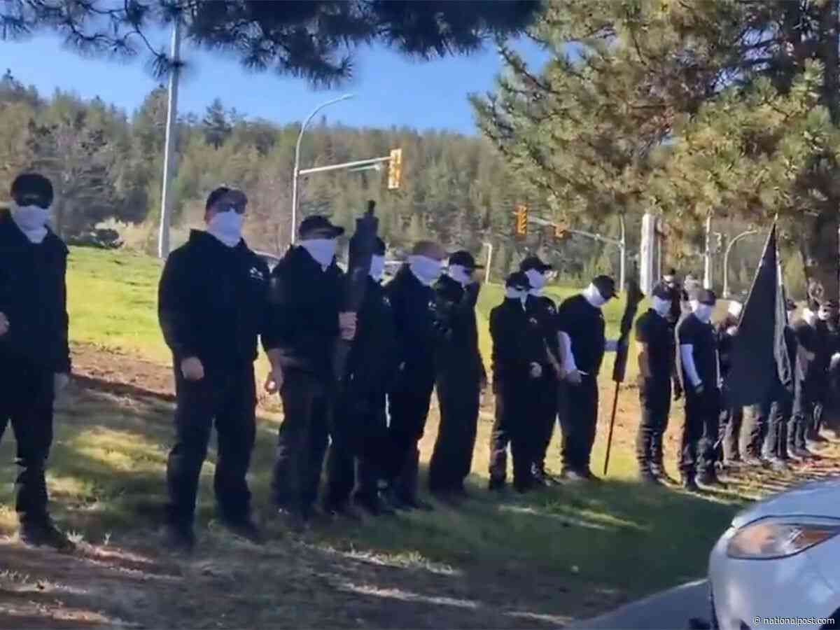 Masked white nationalists reportedly bring 'odious message' to Kamloops