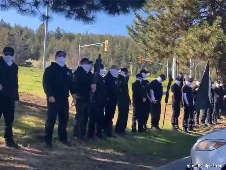 Masked white nationalists reportedly bring 'odious message' to Kamloops