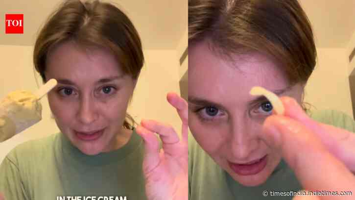 Russian woman finds toe nail in a popular ice cream brand bar says, "one side of it is a very disgusting colour"