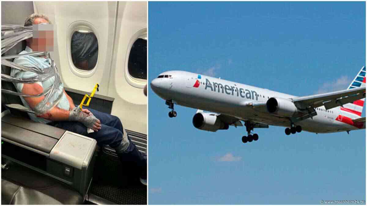 Randale-Passagier von Mitreisenden auf Flugzeug-Sitz festgeklebt – Notlandung