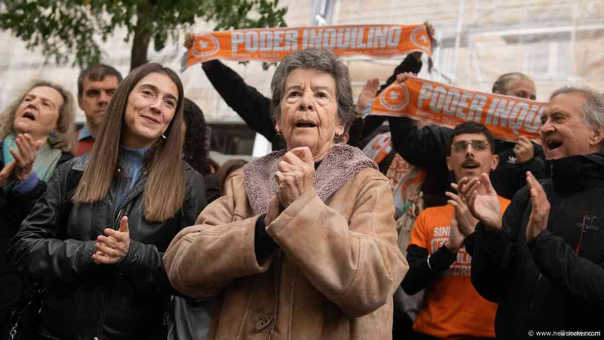 87-jarige vrouw mag toch in huis in Madrid blijven wonen na massademonstraties