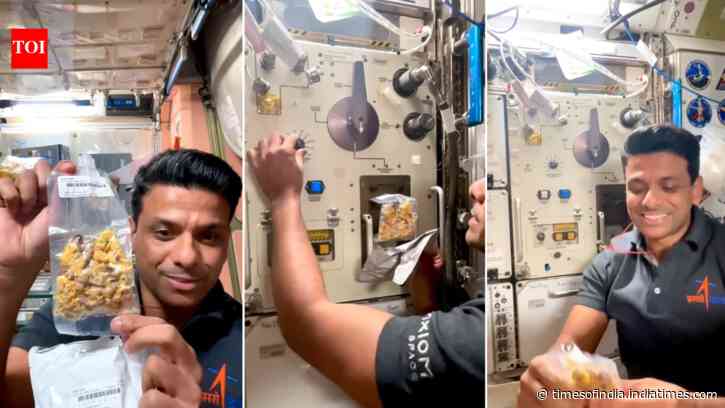 Shubhanshu Shukla shows how he prepares his favourite mango salad in space