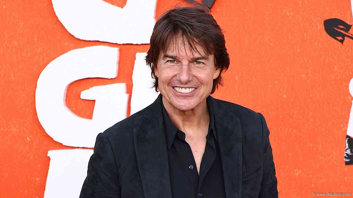 Tom Cruise looks every inch the leading man in a sharply tailored suit as he joins Jessica Alba and Emma D'Arcy at star-studded Digger premiere in LA