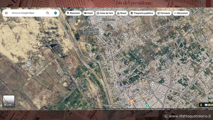 Un’enorme distesa di macerie: le nuove immagini satellitari di Gaza mostrano la città di Rafah rasa al suolo – video