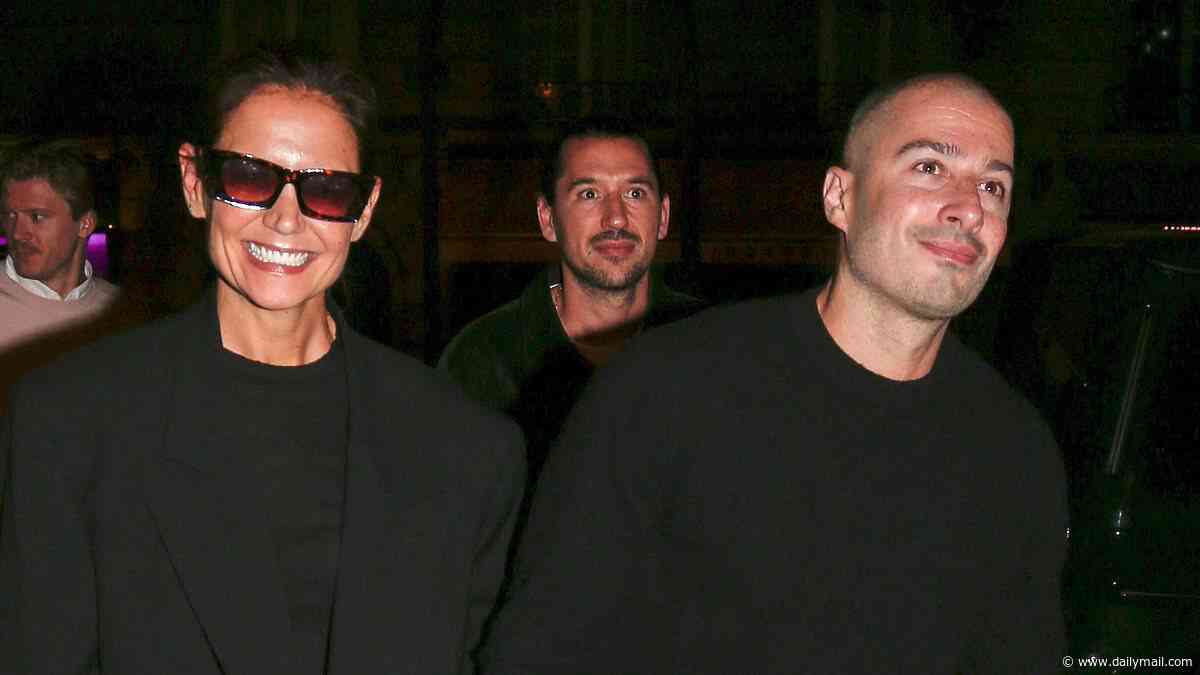Katie Holmes, 47, and toyboy Jason Bard Yarmosky, 39, enjoy a date night with the style crowd at Carine Roitfeld's Paris Fashion Week party