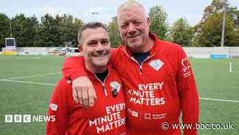 Teammates hailed after saving footballer's life