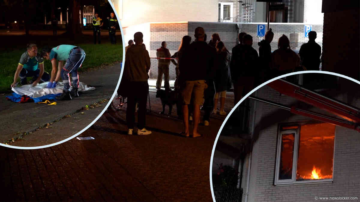 Beelden: bewoners geëvacueerd na grote brand in Apeldoorn