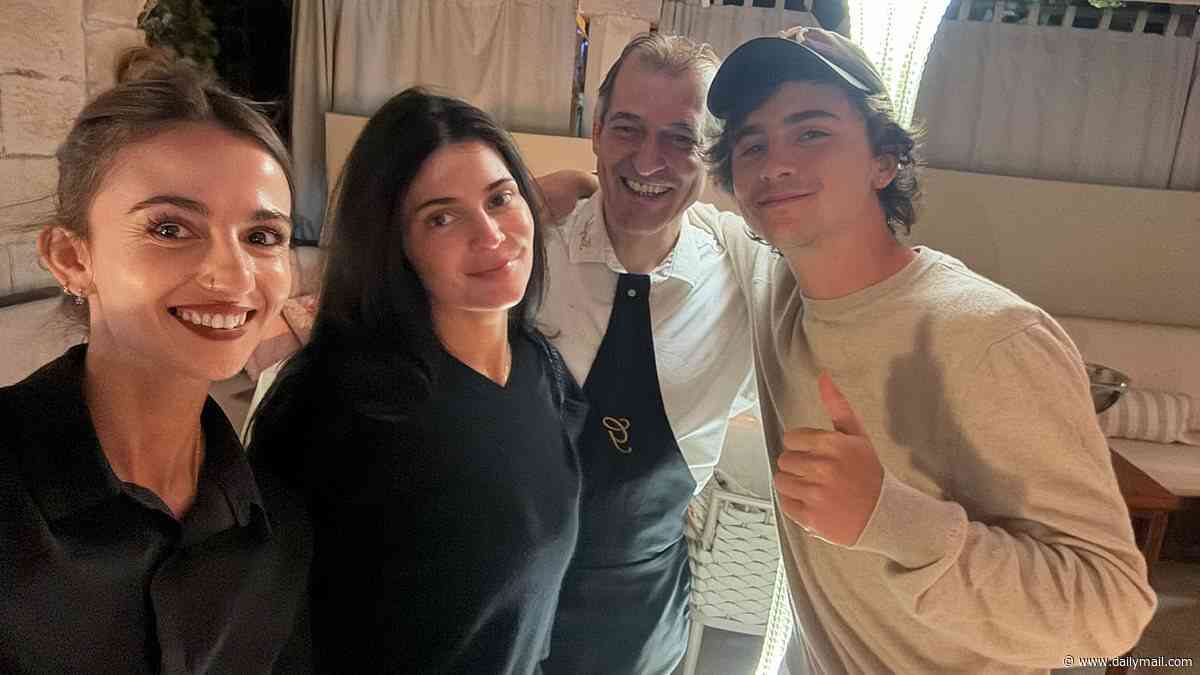 Kylie Jenner goes makeup-free as she and Timothee Chalamet make a very casual appearance at a fish restaurant in Croatia