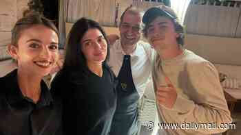 Kylie Jenner goes makeup-free as she and Timothee Chalamet make a very casual appearance at a fish restaurant in Croatia