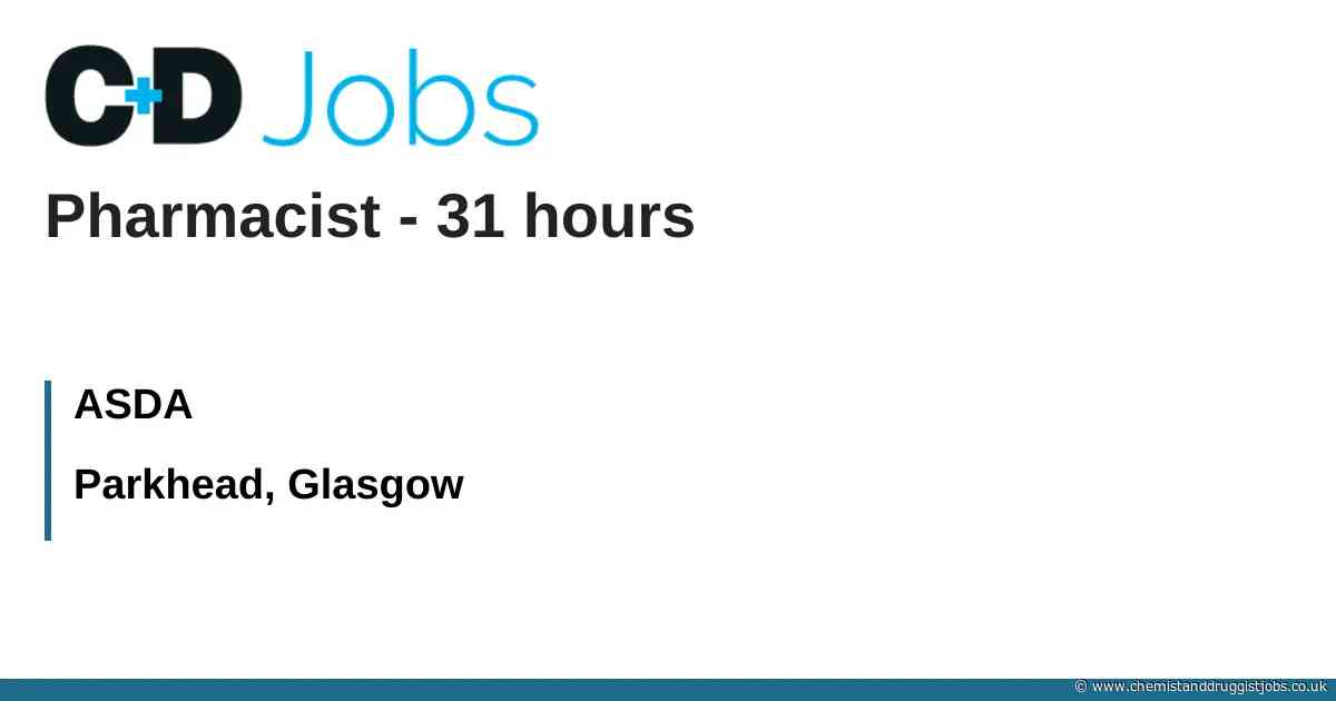 ASDA: Pharmacist - 31 hours
