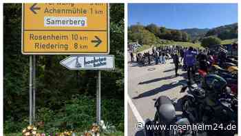 Große Anteilnahme in Rosenheim: Über 90 Biker nehmen Abschied von Mariella und Devid