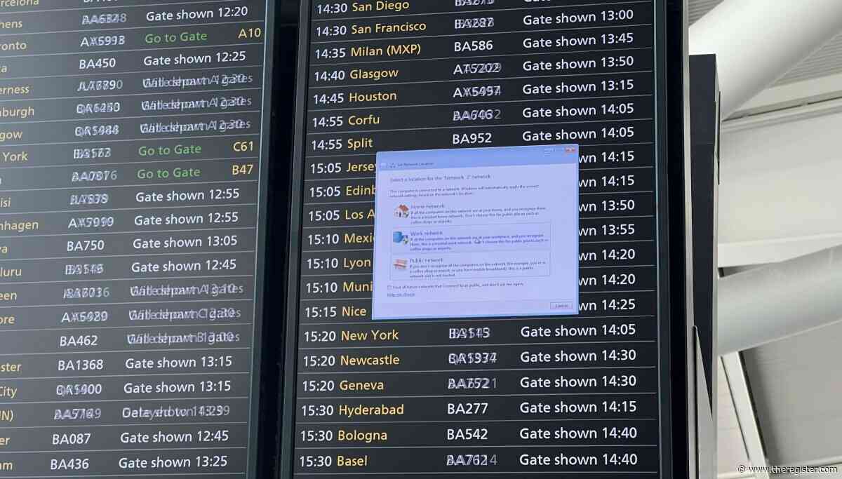 What eldritch horror lurks behind Heathrow's information screens?