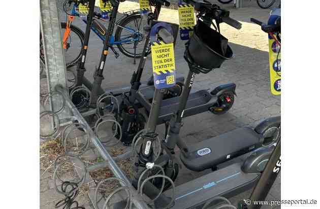POL-OF: Mit dem E-Scooter ans Ziel: Aber sicher! - Präventionsaktion an Schule; Polizei sucht Zeugen nach Diebstahl von Grabsteinkreuz; und mehr