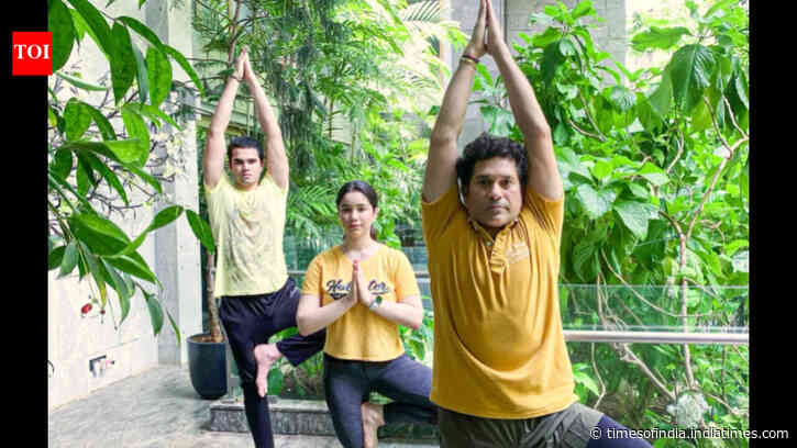 Decor Tips From Sachin Tendulkar Home: Murals, gold couch inspire; readers can copy the look